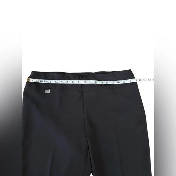 Lisette L  Montréal, Black Feather-Trimmed Designer Trousers, Size 16 - Picture 6 of 11